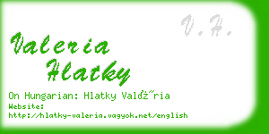 valeria hlatky business card